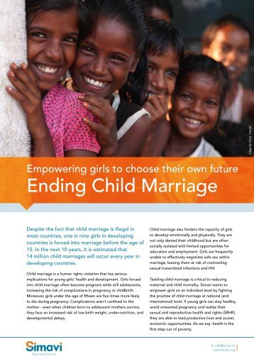 Ending Child Marriage