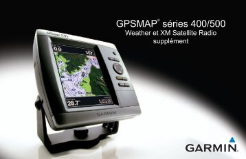 Garmin GPSMAPÂ® 551s, Australia and New Zealand - Weather et XM Satellite Radio supplÃ©ment