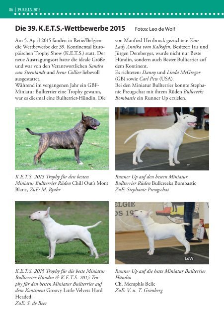 Bull Terrier Journal 2015