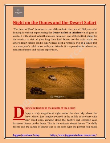 Night on the Dunes and the Desert Safari