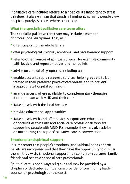 A professional’s guide to end of life care in motor neurone disease (MND)