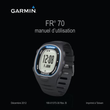 Garmin FR70 - Manuel d'utilisation