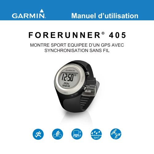 Garmin Forerunner 405M w/USB,GPS System,ENG, Clm - Manuel d utilisation