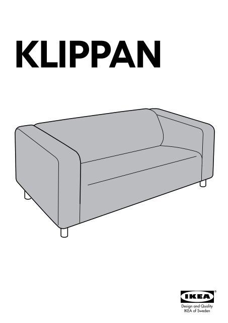 Ikea KLIPPAN housse de canap&amp;eacute; 2pla - 60299653 - Plan(s) de  montage