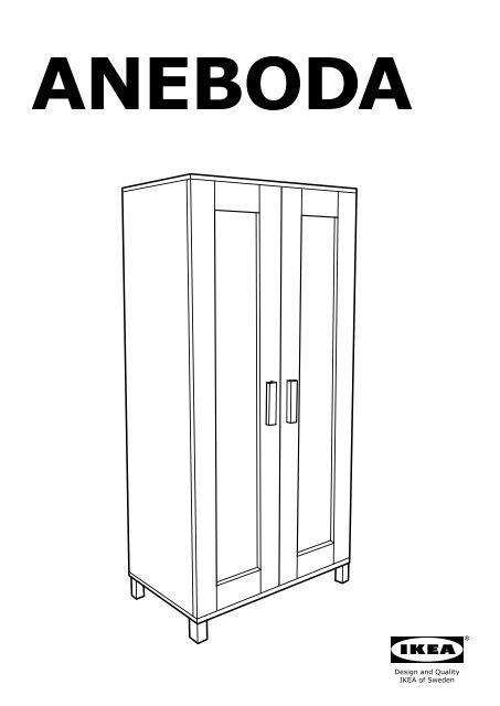 Ikea ANEBODA armoire - 90121762 - Plan(s) de montage