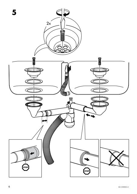 Ikea H&Auml;LLVIKEN &eacute;vier enc 1 1/2 bac avec &eacute;gouttoir - S39119734 - Plan(s) de montage