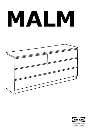 Ikea MALM Commode 6 Tiroirs - 70103349 - Plan(s) de montage