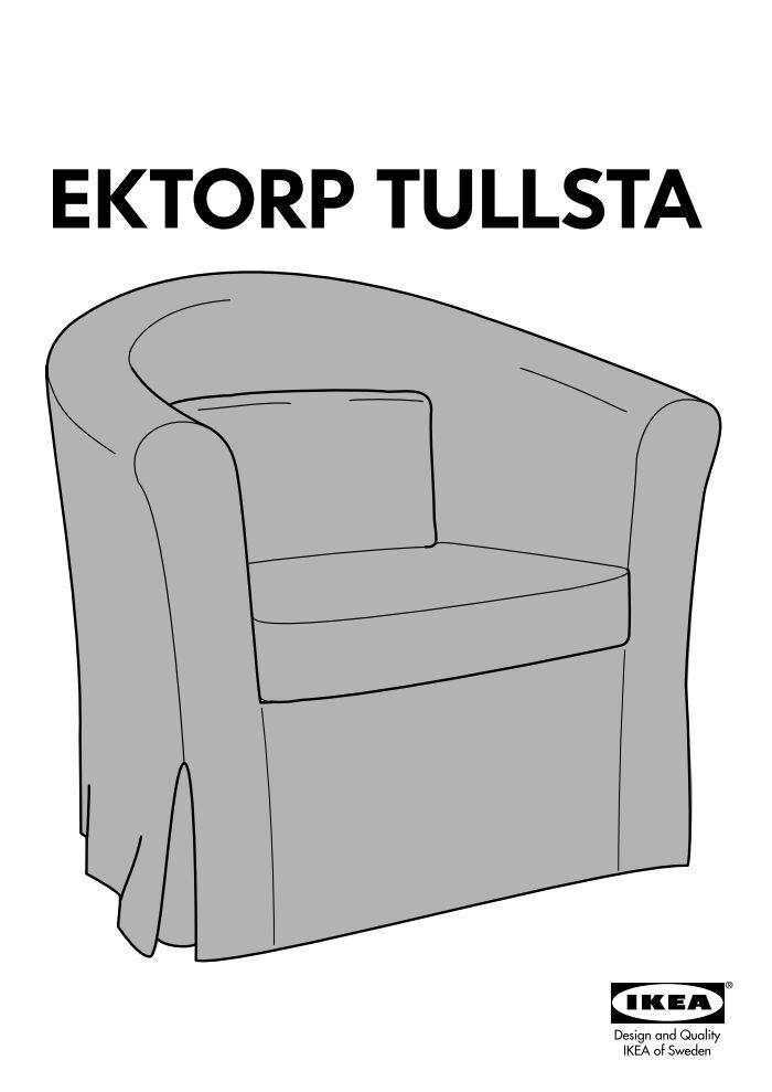 Ikea EKTORP TULLSTA Housse De Fauteuil - 10182392 - Plan(s) de montage