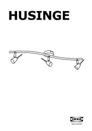 Ikea HUSINGE rail plafond, 3 spots - 90257190 - Plan(s) de montage