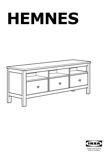 Ikea Hemnes Banc Tv 70297045 Plan S De Montage