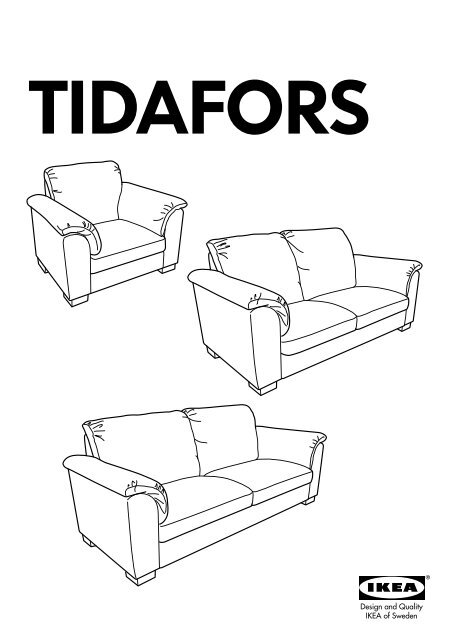 Ikea TIDAFORS Canap&amp;amp;eacute; 3 Places - 00276937 - Plan(s) de montage