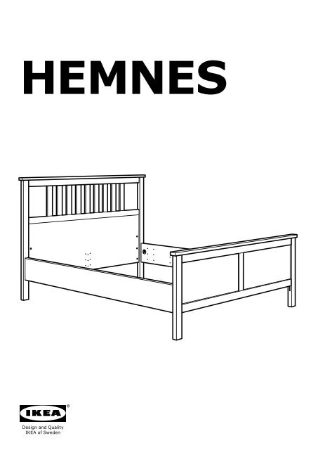 Ikea HEMNES Cadre De Lit - S49931562 - Plan(s) de montage