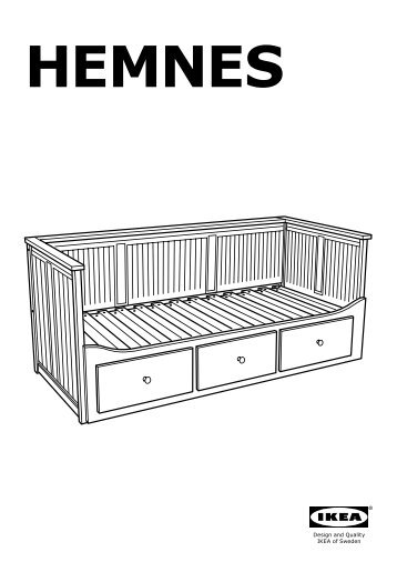 Ikea HEMNES Structure Divan Avec 3 Tiroirs - 50080315 - Plan(s) de montage