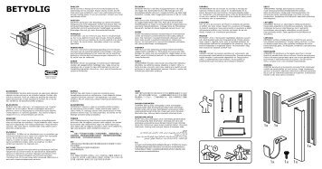 Ikea RÃCKA / HUGAD combi tringle rideaux triple - S99929585 - Plan(s) de montage