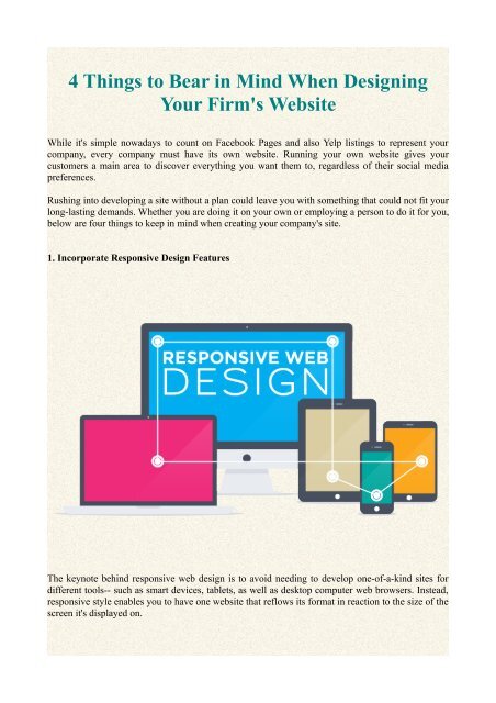 4 Things to Bear in Mind When Designing Your Firm's Website