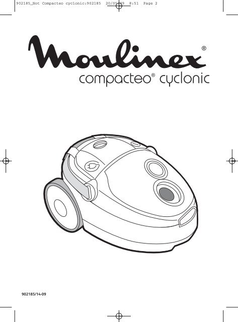 Moulinex compacteo cyclonic noir/fushia - MO453901 - Modes d'emploi compacteo cyclonic noir/fushia Moulinex