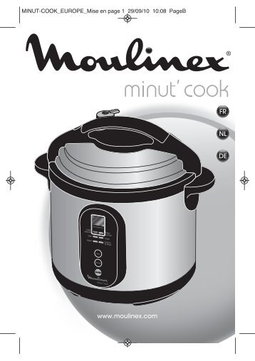 Moulinex autocuiseur electrique minut'cook - CE400000 - Modes d'emploi autocuiseur electrique minut'cook  Moulinex