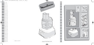 Moulinex ROBOT MULTIFONCTIONS MASTERCHEF 8000 - FP653GB1 - Modes d'emploi ROBOT MULTIFONCTIONS MASTERCHEF 8000  Moulinex