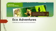 Celebrate your Events now at Eco Adventures