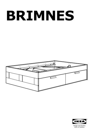 Ikea BRIMNES Cadre De Lit+rangement/t&ecirc;Te De Lit - S99099158 - Plan(s) de montage