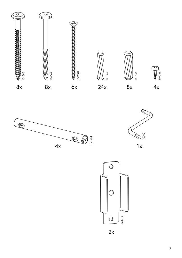 Ikea FJELLSE cadre de lit - S69010285 - Plan(s) de montage