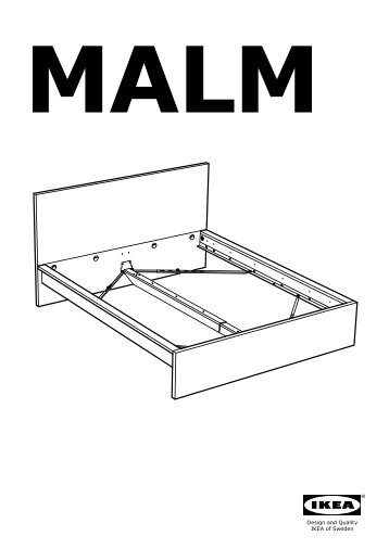 Ikea MALM Cadre Lit, Haut+4rgt - S99019915 - Plan(s) de montage