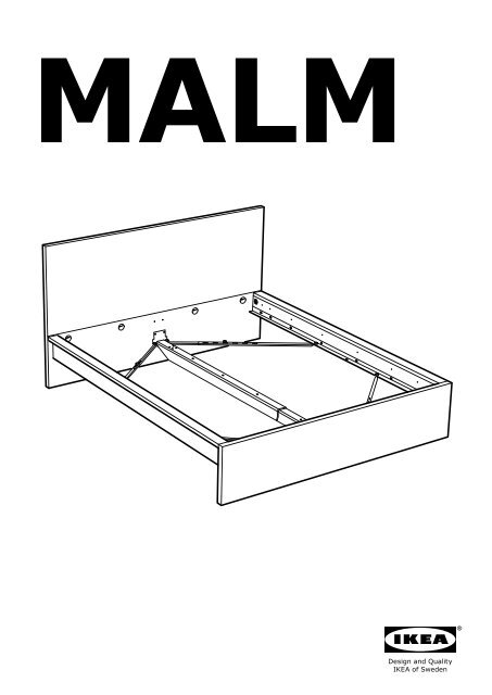 Ikea MALM Cadre Lit, Haut+4rgt - S99019915 - Plan(s) de montage