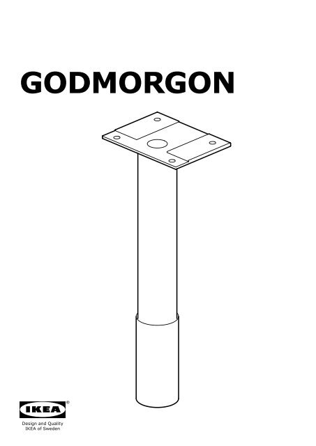 Ikea GODMORGON Pied - 00313360 - Plan(s) de montage