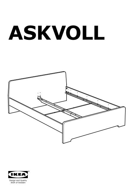 Ikea ASKVOLL cadre de lit - S39019701 - Plan(s) de montage