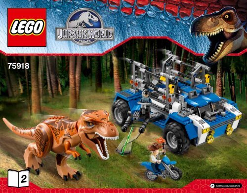 Lego T. rex Tracker - 75918 (2015) - Pteranodon Capture BI  3016/64+4/65+115g -