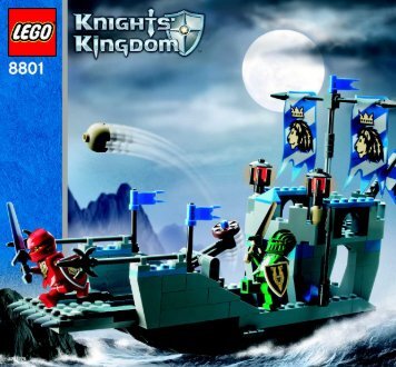 Lego Knights' Attack Barge - 8801 (2005) - Knights' Castle Wall BI, 8801