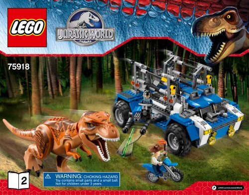 Lego T. rex Tracker - 75918 (2015) - Pteranodon Capture BI 3016/64+4/65+115g 75918 V39 2/2