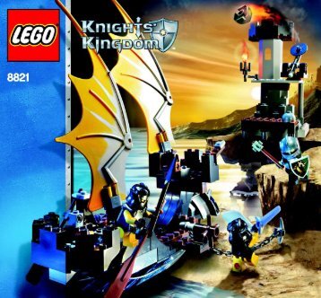 Lego Rogue Knight Battleship - 8821 (2006) - Knights' Castle Wall BUILDING INSTR,8821 VERS.29
