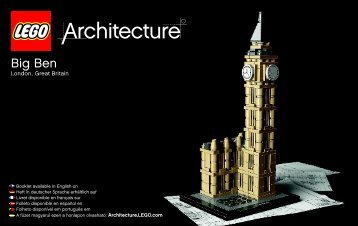 Lego Big Ben - 21013 (2012) - Robieâ¢ House BI 3004/56+4/115+150g - 21013 V29