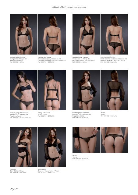 Lingerie von Ow, Freiburg. Katalog 2016 : Maison Close Lingerie 