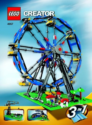 Lego Ferris Wheel - 4957 (2007) - Fast flyers BUILD. INSTR. 3006, 4957 1/3