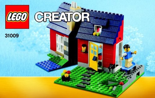 Lego Small Cottage - 31009 (2013) - Small Cottage BI 3004/60+4*, 31009 V29 2/3