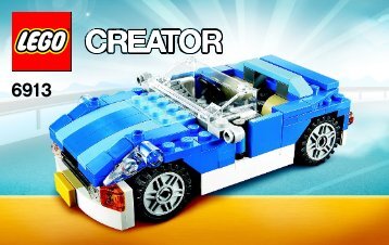 Lego Blue Roadster - 6913 (2012) - Super Soarer BI 3004/48 - 6913 V29/39 1/2