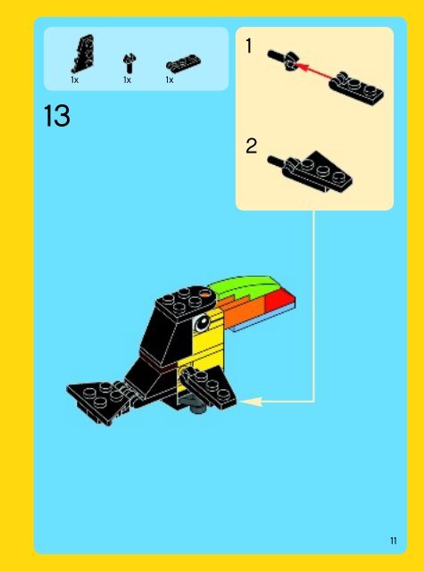 Lego Forest Animals - 31019 (2013) - Small Cottage BI 3022 / 60 / 65g, BOOK 1/3,31019 V29