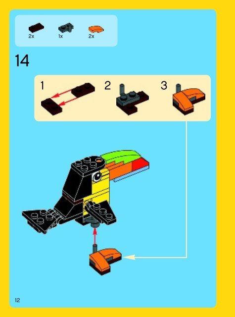 Lego Forest Animals - 31019 (2013) - Small Cottage BI 3022 / 60 / 65g, BOOK 1/3,31019 V29