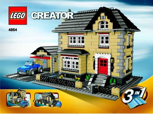 Lego Model Townhouse - 4954 (2007) - Fast flyers BUILD INSTR 3006, 4954 1/3