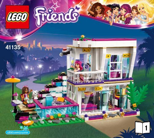 Lego Livi's Pop Star House - 41135 (2016) - Party Styling BI 3017 / 32 - 65g - 41135 V29 BOOK 1/3