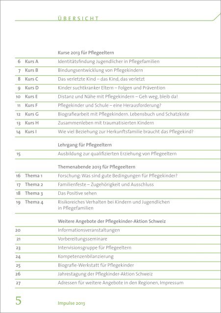 Impulse - Pflegekinder-Aktion Schweiz