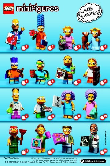 Lego LEGOÂ® Minifigures, The Simpsonsâ¢ Series - 71009 (2015) - LEGOÂ® Minifigures, Series 9 BI. , 71009 V 29