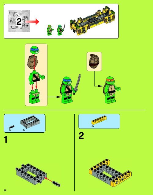 Lego The Shellraiser Street Chase - 79104 (2013) - Kraang Lab Escape BI 3016 80+4*-  79104 V110