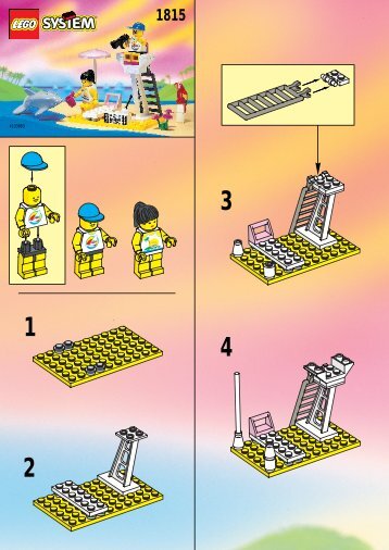 Lego PARADISA SMALL BEACH - 1815 (1996) - PIZZA TO GO BUILDING INSTR., ITEM 1815 IN