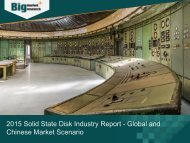 2015 Solid State Disk Industry Report - Global and Chinese Market Scenario