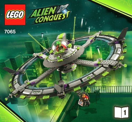 Lego Alien Mothership - 7065 (2011) - LARGE UFO BI 3005/36 - 7065 V.29/39 1/2