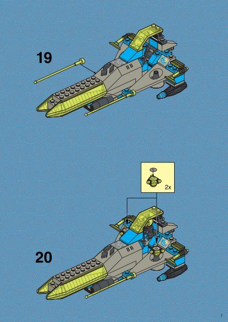 Lego Space Swarm - 6969 (1998) - SMALL DROID SPACE SHIP BUILD INST.  FOR 6969