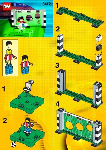 Lego POINT SHOOTING - 3412 (2000) - Main Entrance with Ground Staff BUILD INST. 3412 IN